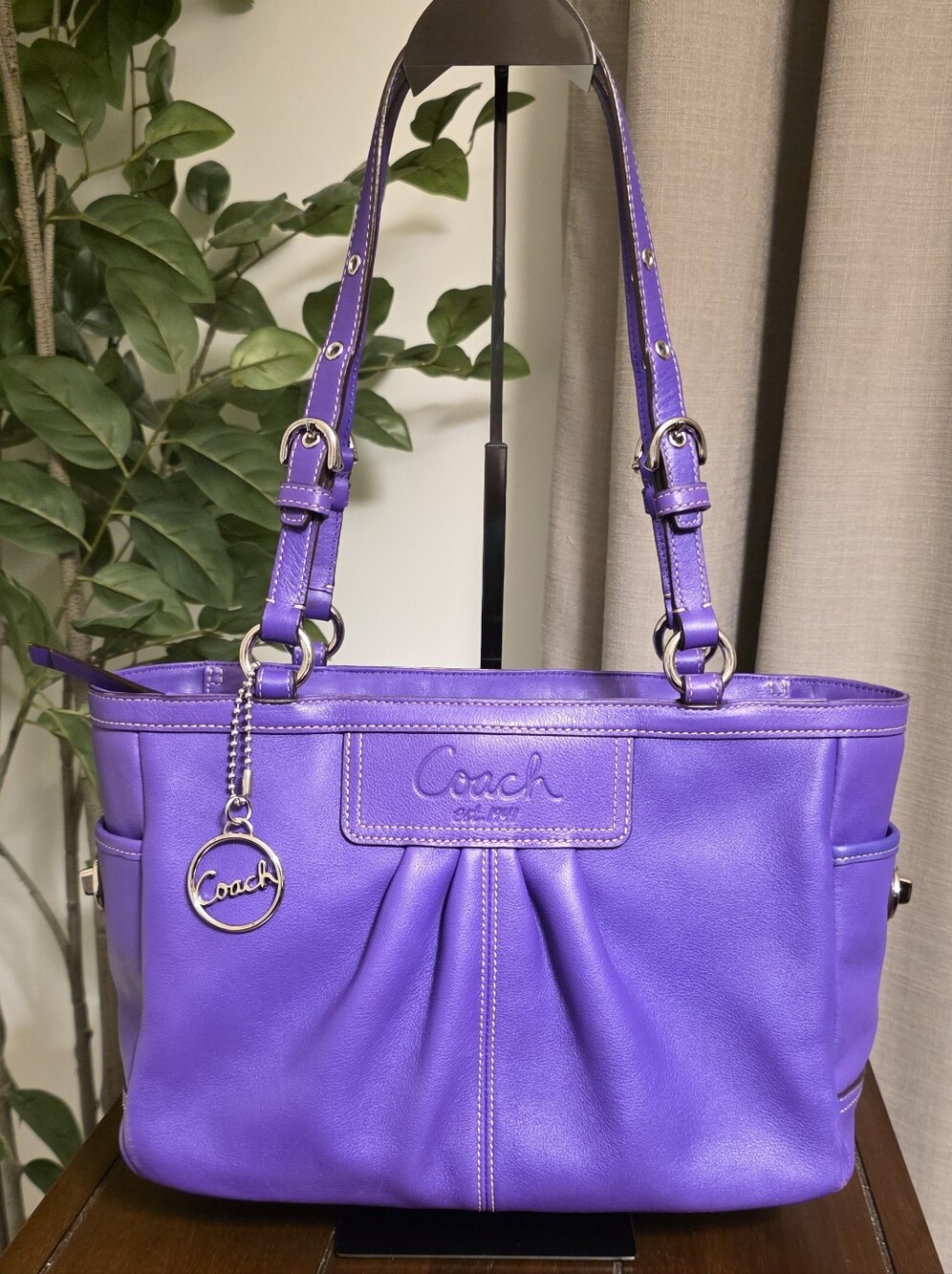 Coach Purple Gallery Tote Z25841